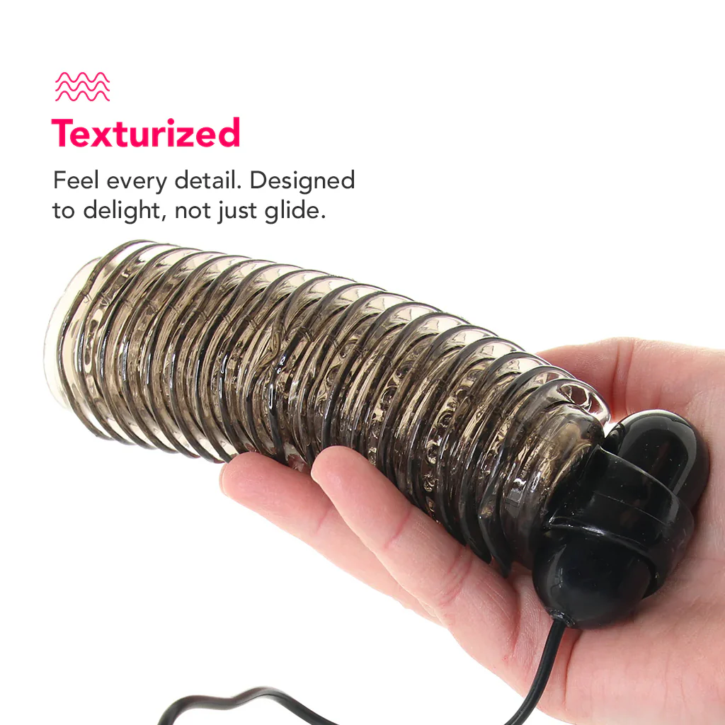 Colt 10 Function Textured Vibrating Stroker in Smoke - Image 2