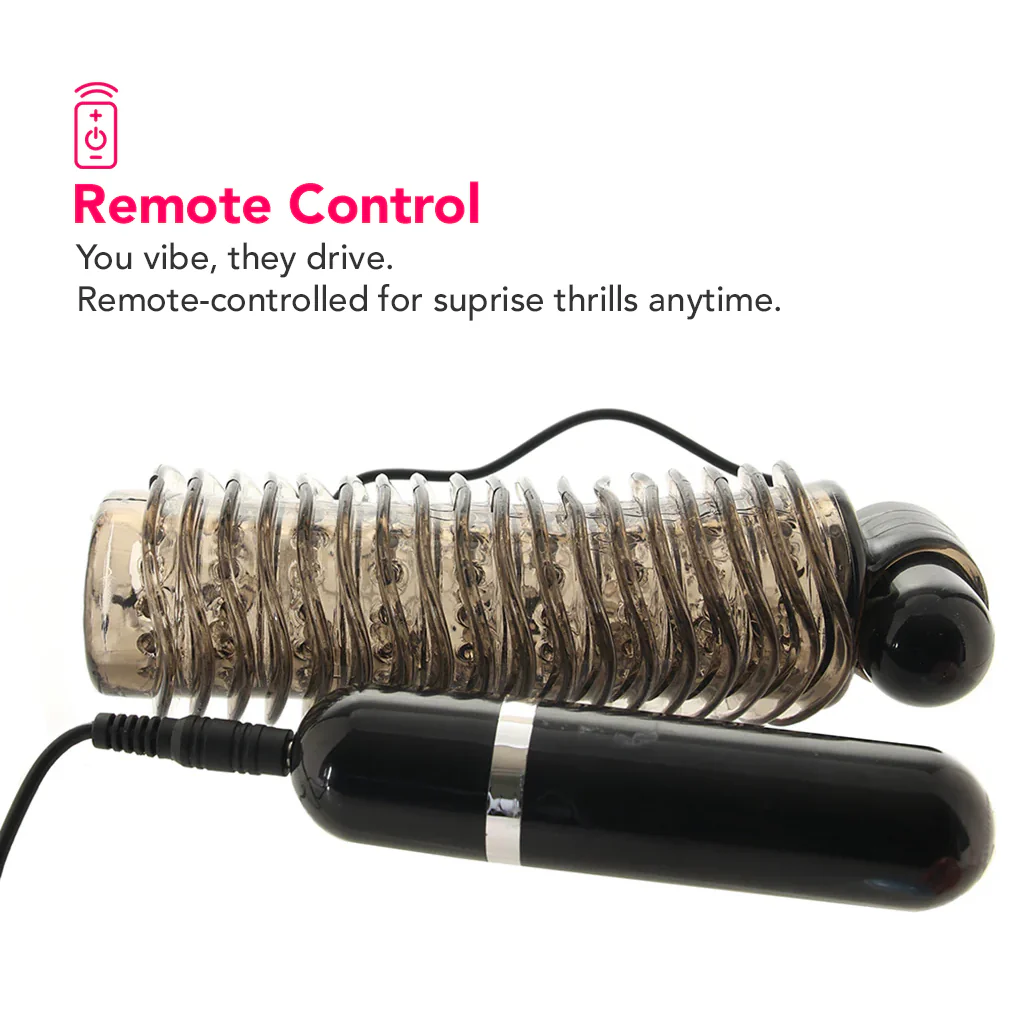 Colt 10 Function Textured Vibrating Stroker in Smoke - Image 3