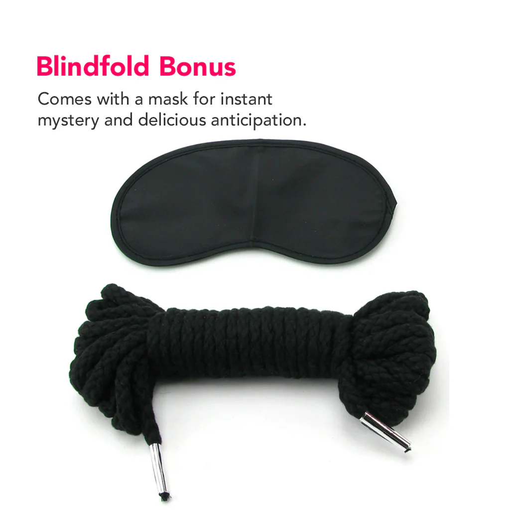 Fetish Fantasy Series 35 Foot Japanese Silk Rope in Black - Image 5