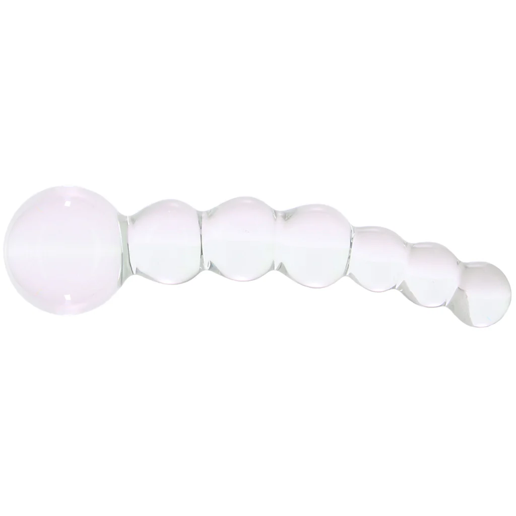 5 Inch Curved Glass Beaded Dildo - Image 5