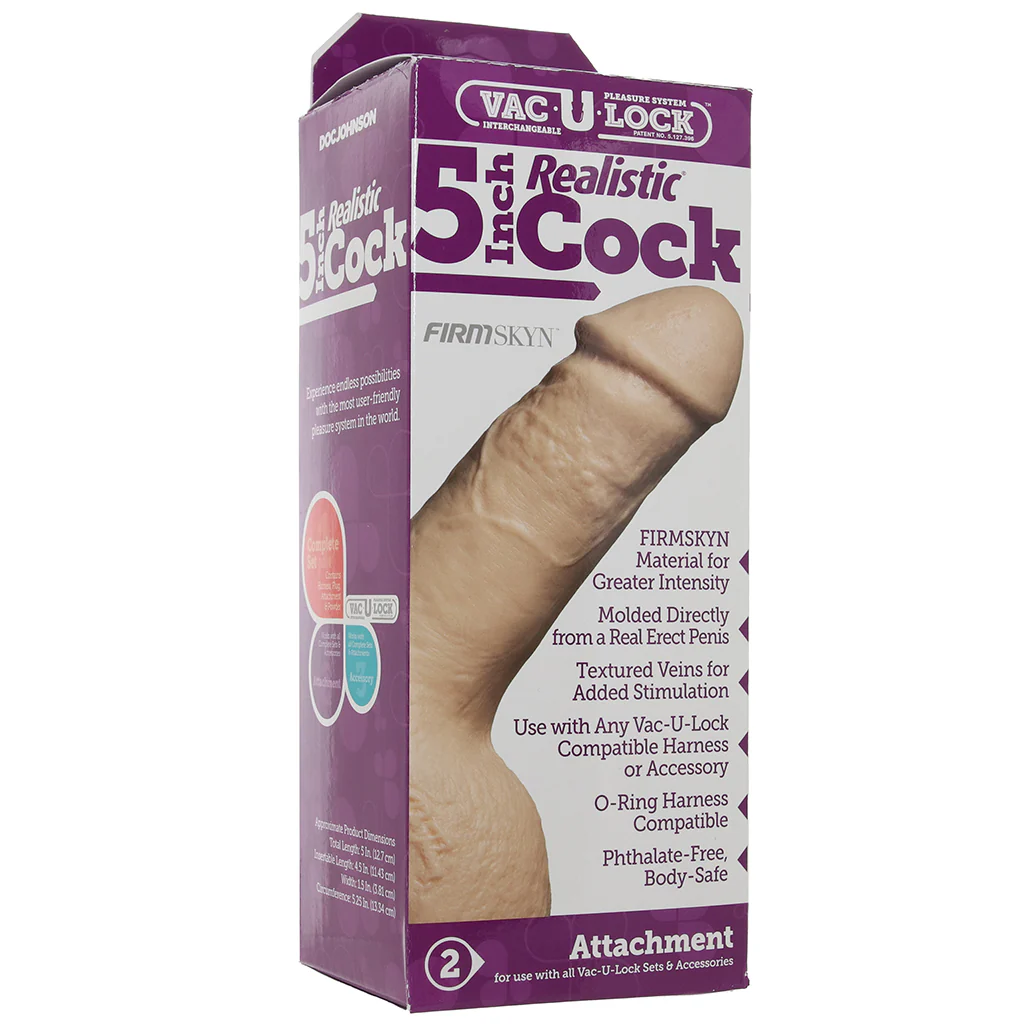 5 Inch Realistic Vac-U-Lock Cock - Image 9
