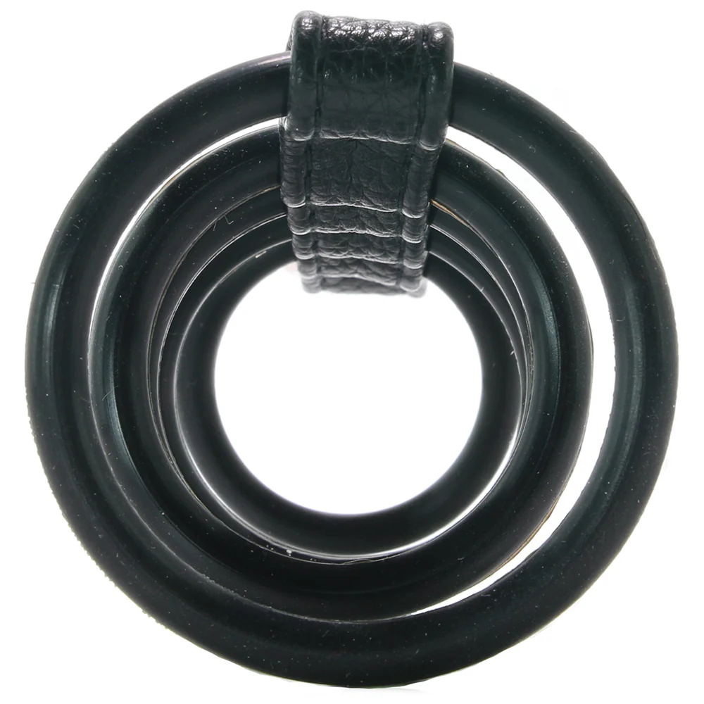 Blue Line 5 Ring Rubber Gates of Hell Cock Cage with Lead - Image 5