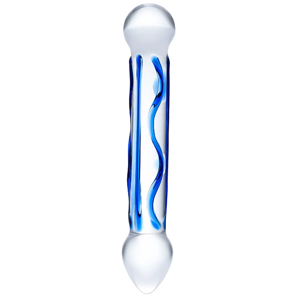 gläs 6.5 Inch Full Tip Textured Glass Dildo - Image 5