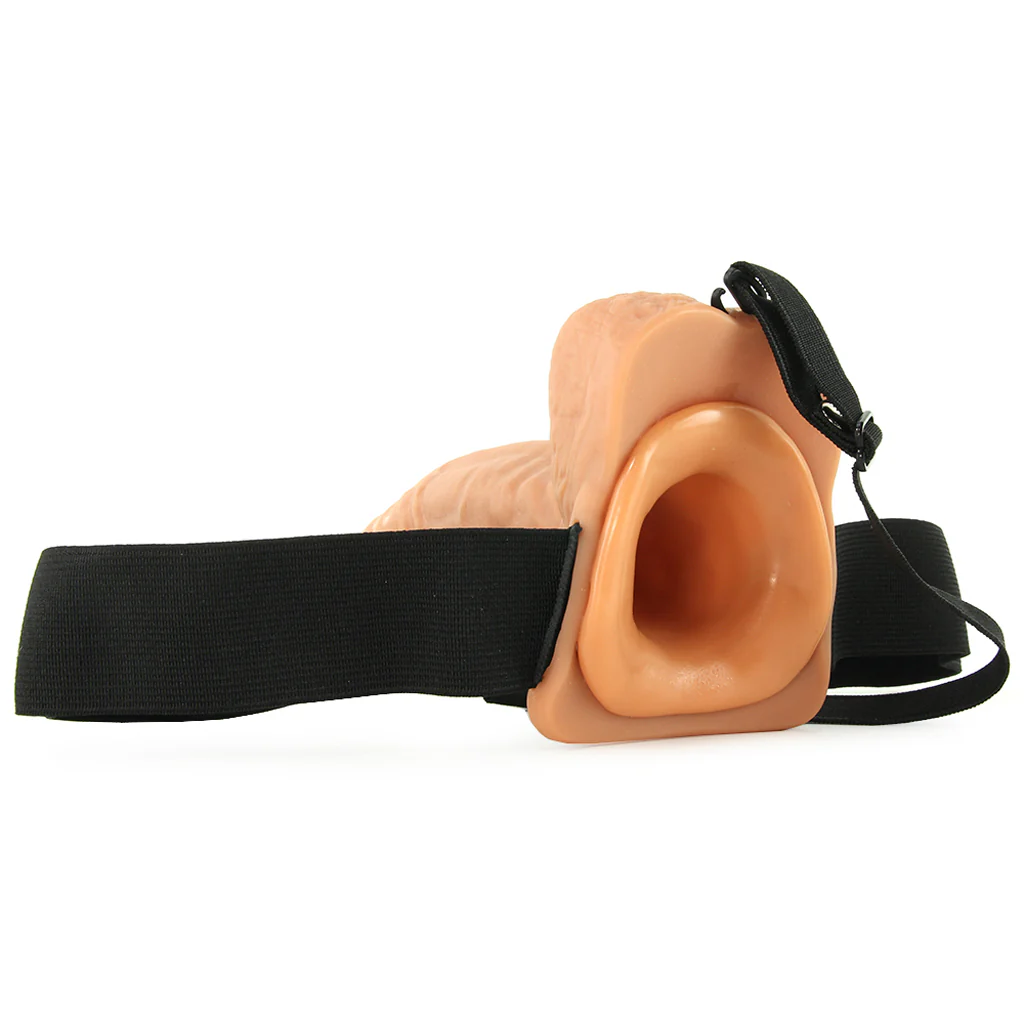 Fetish Fantasy 7 Inch Hollow Strap-On with Balls in Flesh - Image 3