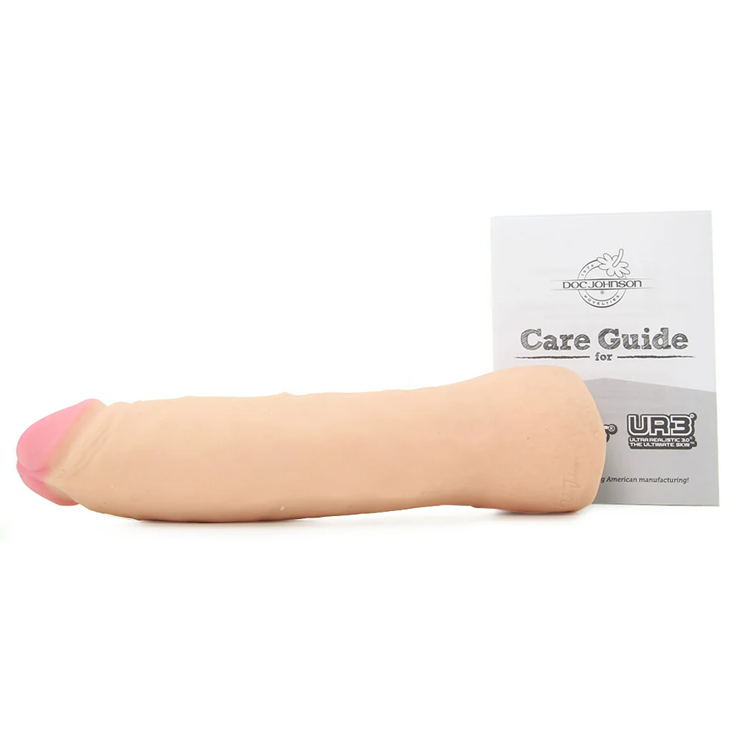 7 Inch Thin ULTRASKYN Vac-U-Lock Dildo in White - Image 3