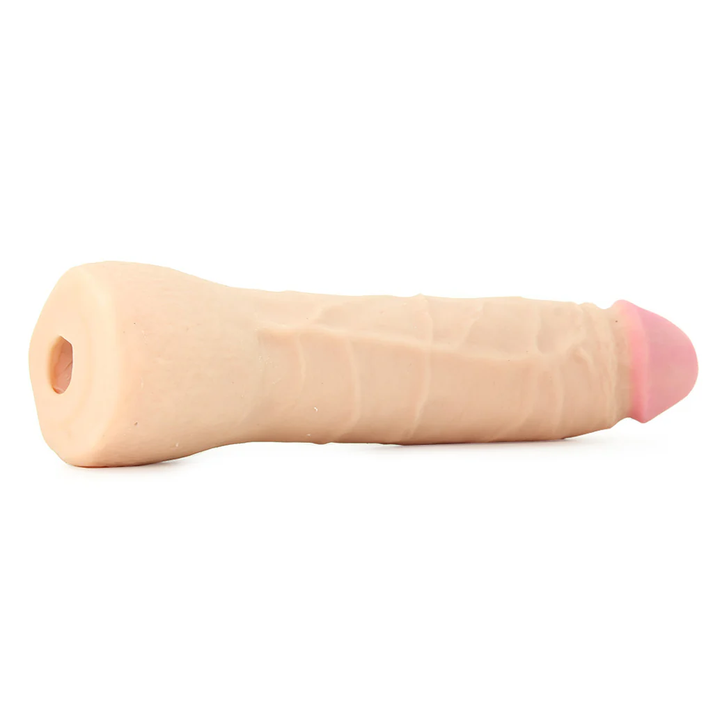 7 Inch Thin ULTRASKYN Vac-U-Lock Dildo in White - Image 5