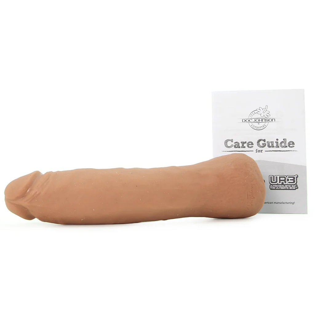 7 Inch Thin ULTRASKYN Vac-U-Lock Dildo in Brown - Image 3