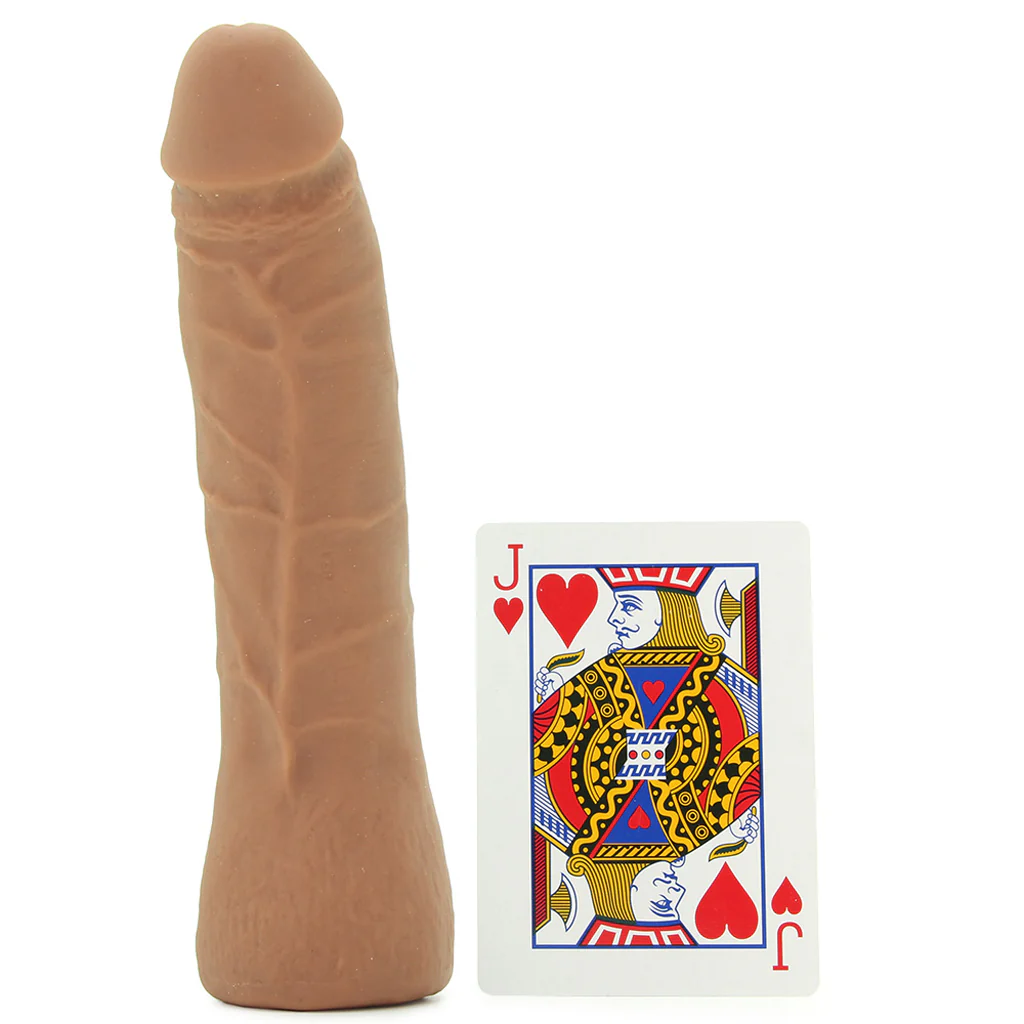 7 Inch Thin ULTRASKYN Vac-U-Lock Dildo in Brown - Image 4