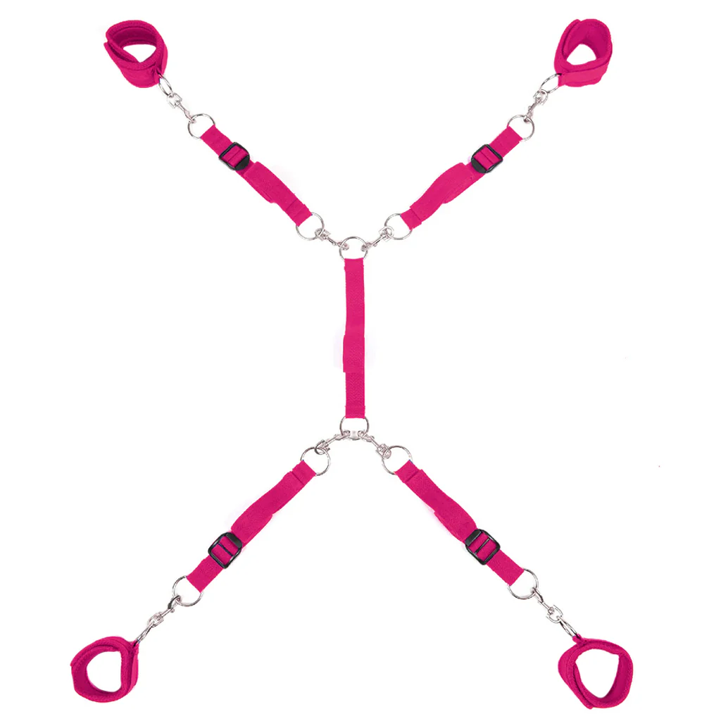 7 Piece Bed Spreader Restraint System in Hot Pink - Image 2
