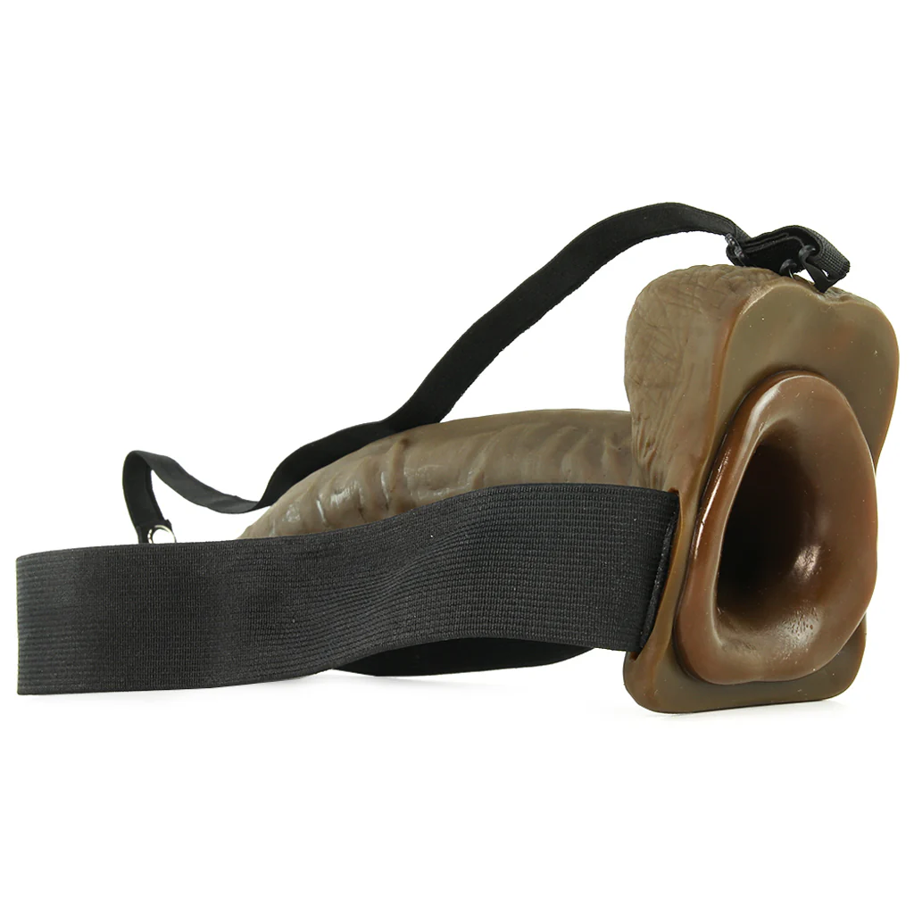 Fetish Fantasy 9 Inch Hollow Strap-On with Balls in Chocola - Image 3