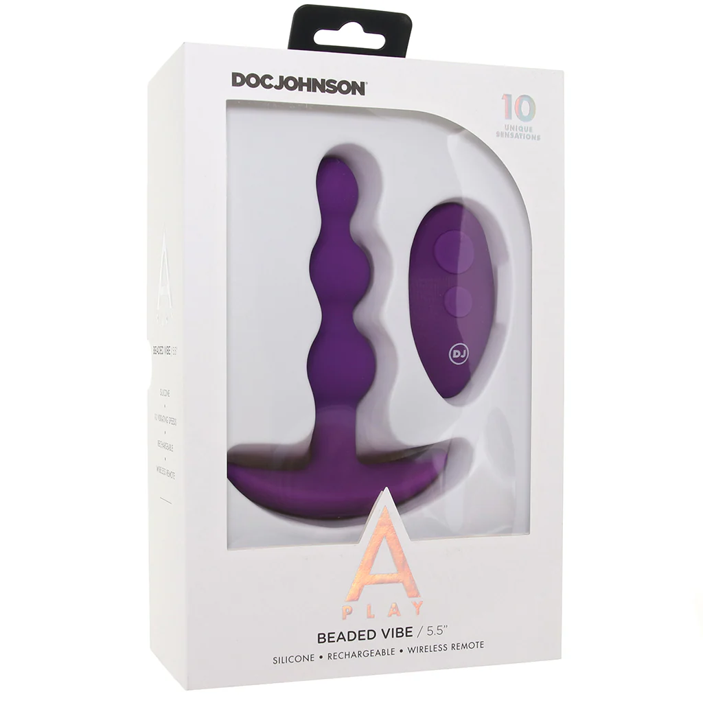 A-Play Beaded 5.5 Inch Anal Vibe in Purple - Image 9