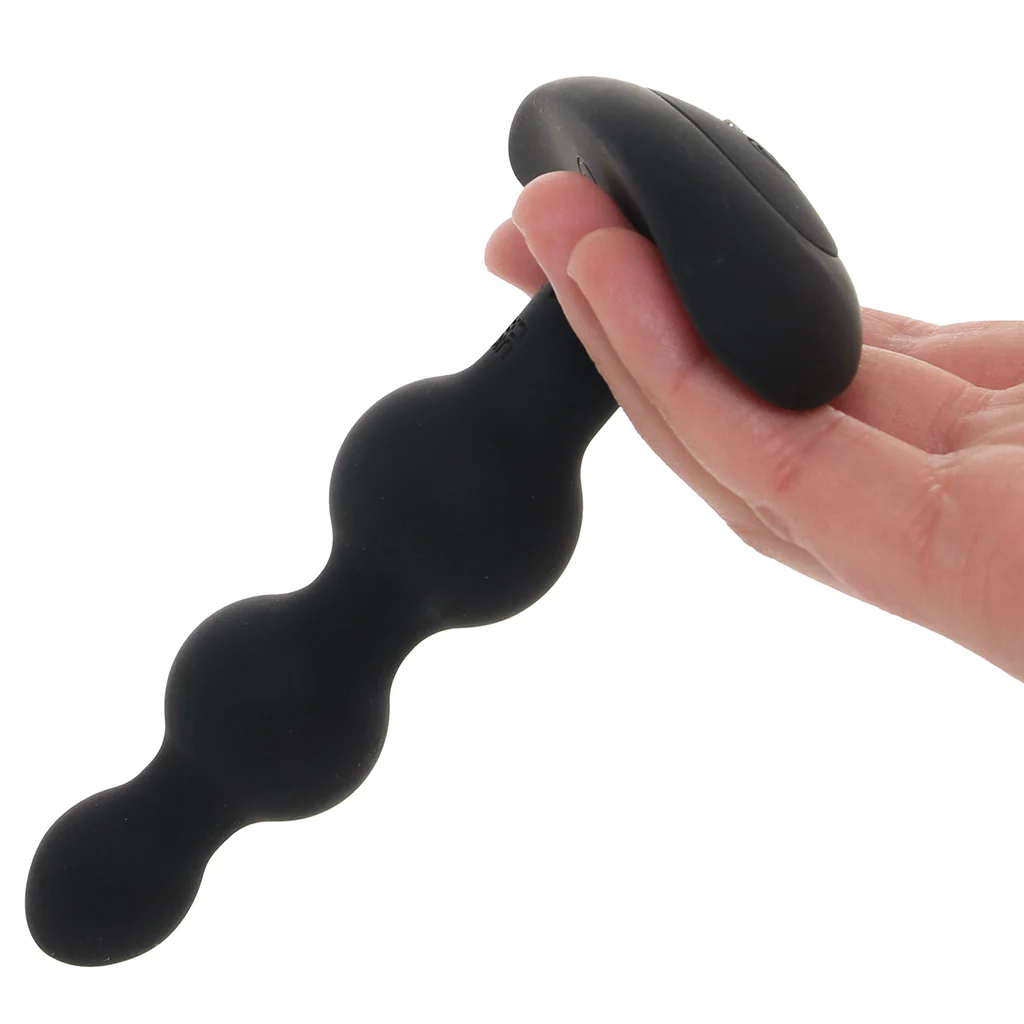 A-Play Beaded 5.5 Inch Anal Vibe in Black - Image 6