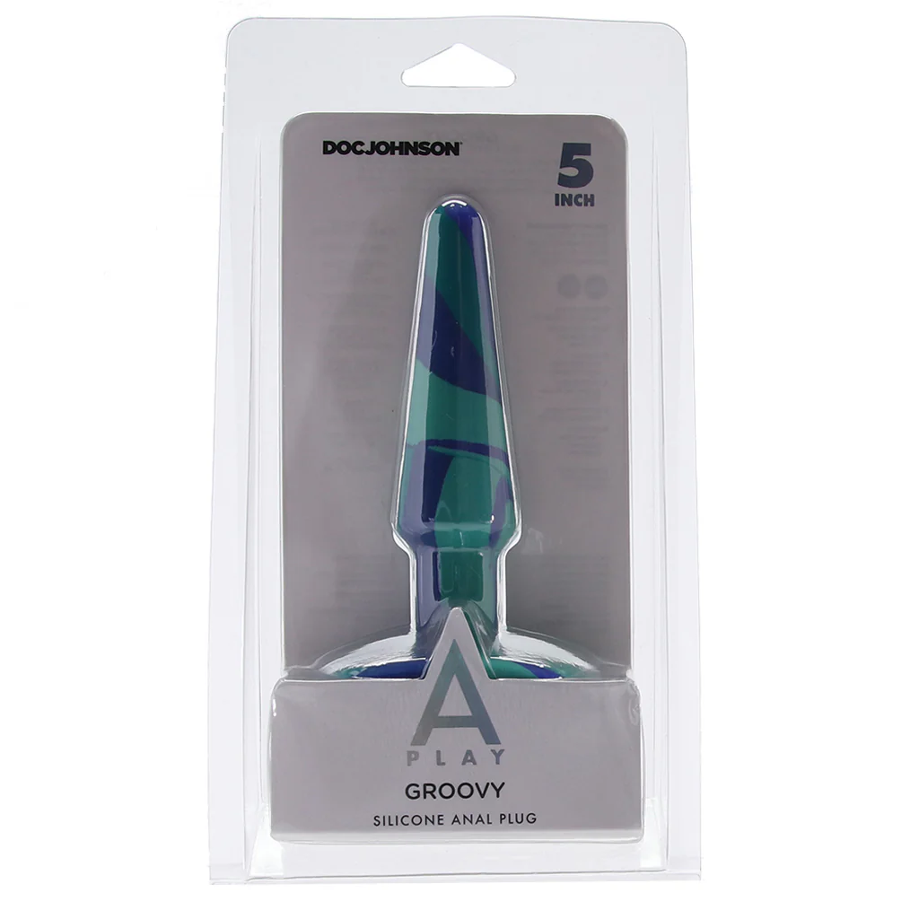 A-Play Groovy 5 Inch Anal Plug in Ocean - Image 6