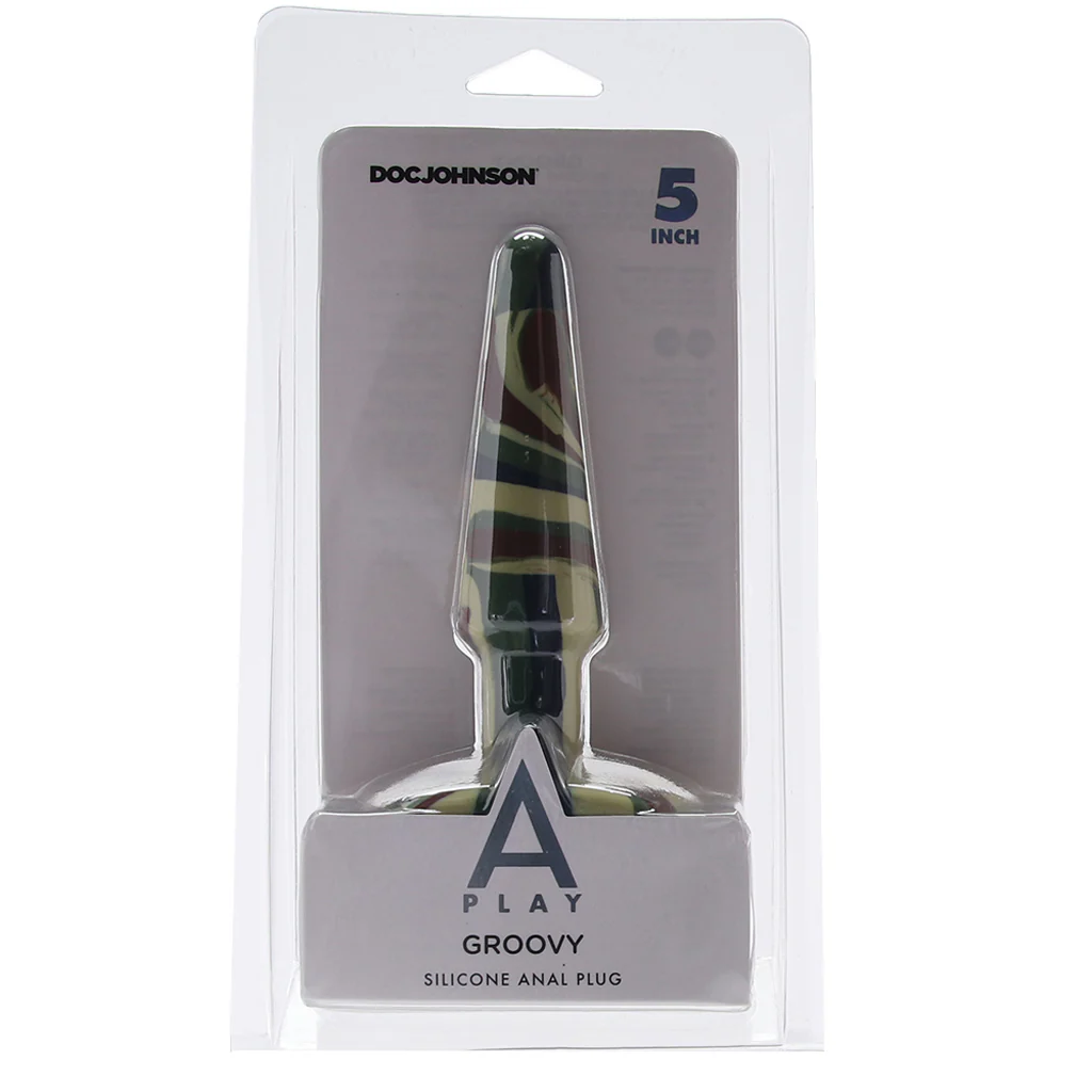 A-Play Groovy 5 Inch Anal Plug in Camo - Image 6