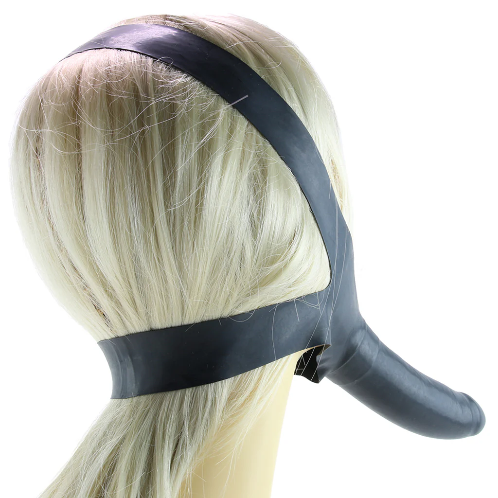 Accommodator Chin Strap-On Dildo in Black - Image 5