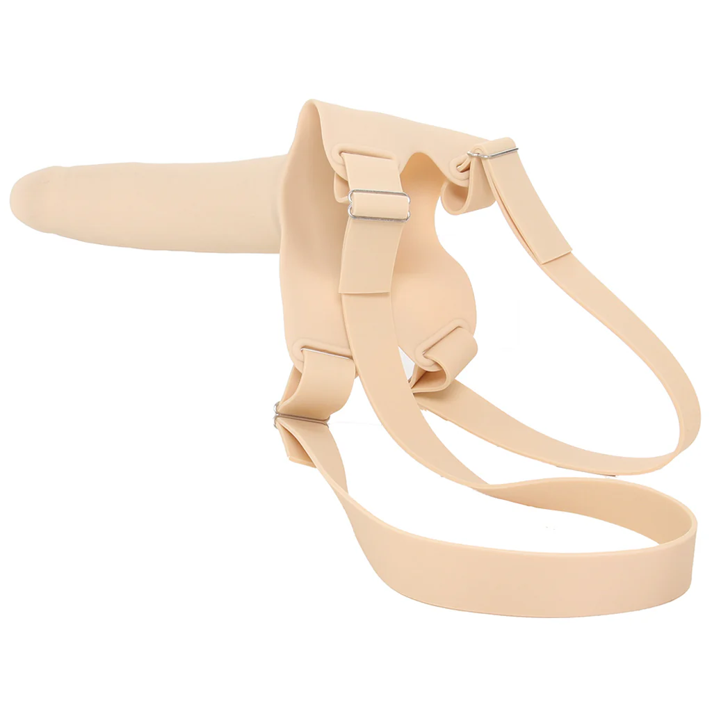 Accommodator Silicone Chin Strap Dildo in Ivory - Image 5
