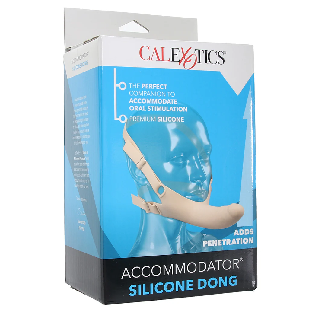 Accommodator Silicone Chin Strap Dildo in Ivory - Image 6