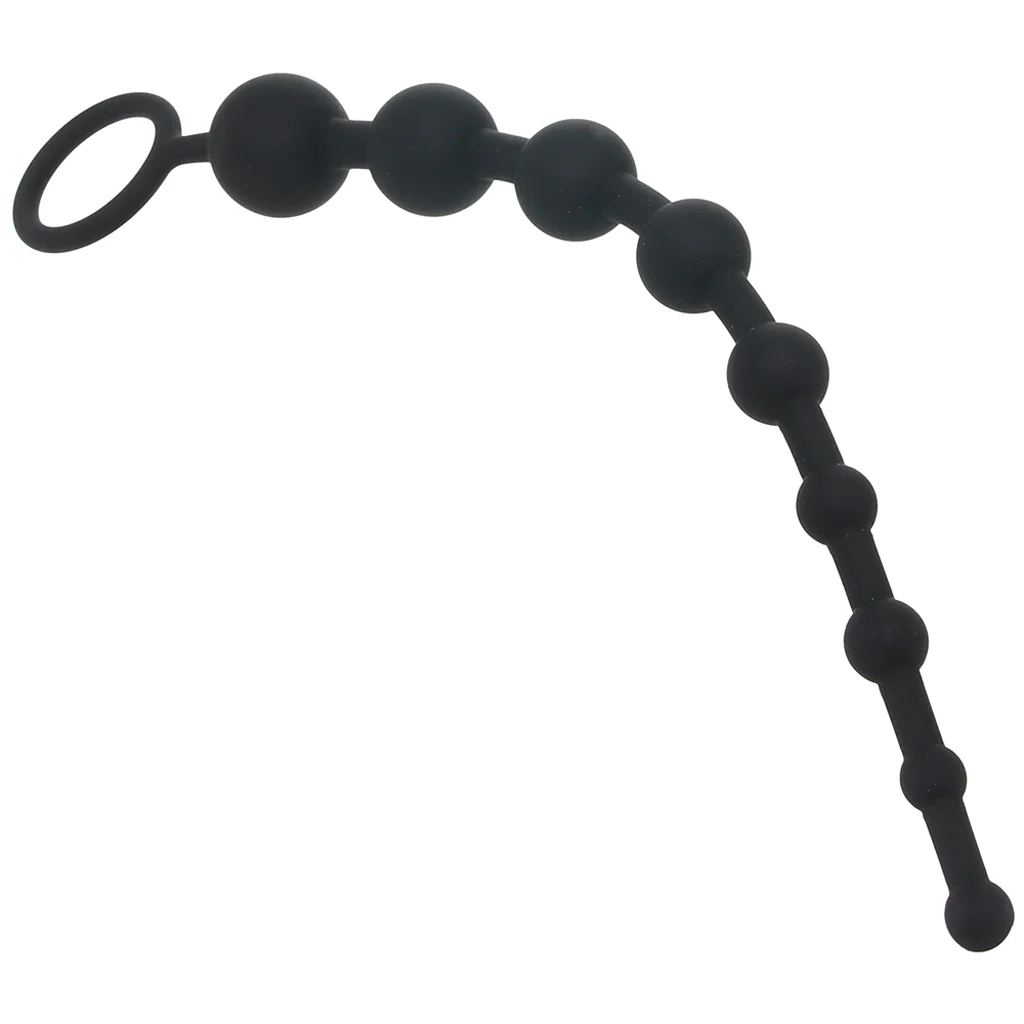 All About Anal Seamless Anal Beads in Black - Image 2