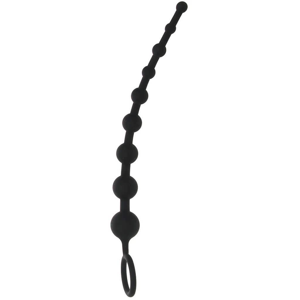 All About Anal Seamless Anal Beads in Black - Image 3