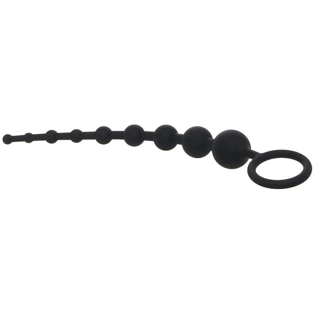All About Anal Seamless Anal Beads in Black - Image 5