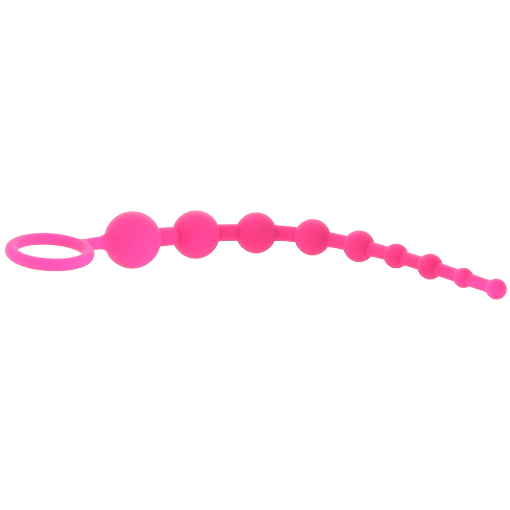 All About Anal Seamless Anal Beads in Pink - Image 3