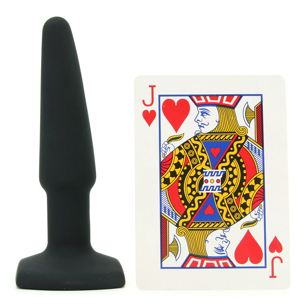 All About Anal Seamless Silicone 4 Inch Butt Plug in Black - Image 4