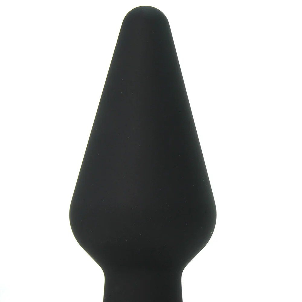 All About Anal Seamless Silicone 6 Inch Butt Plug in Black - Image 2