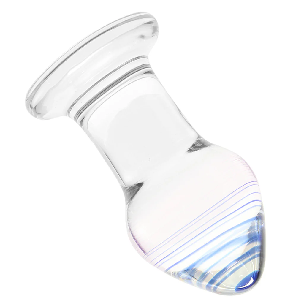 gläs Amethyst Rain Glass Butt Plug - Image 2