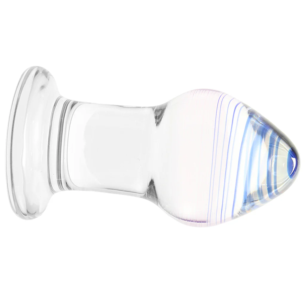 gläs Amethyst Rain Glass Butt Plug - Image 3