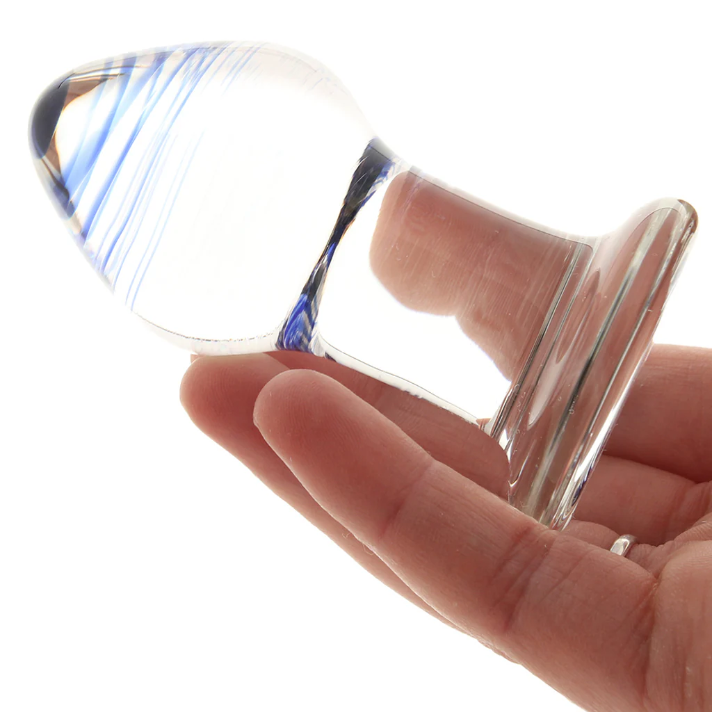 gläs Amethyst Rain Glass Butt Plug - Image 4