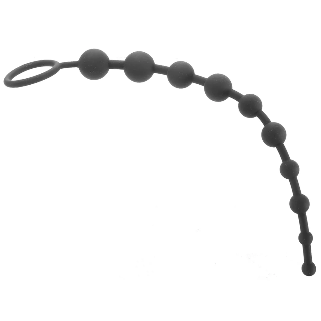 Anal Adventures Platinum Silicone Anal Beads - Image 2