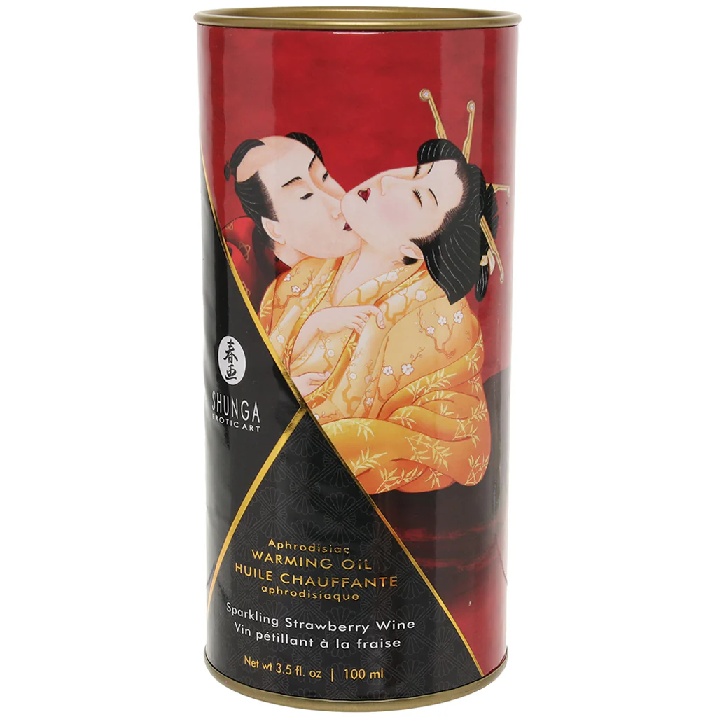 Aphrodisiac Warming Oil 3.5oz/100ml in Sparkling Strawberry - Image 6