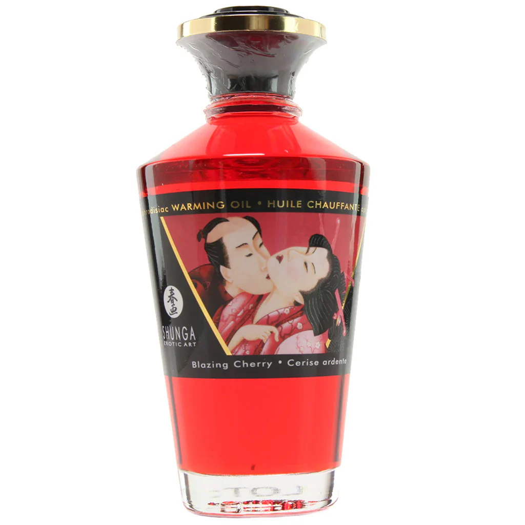 Aphrodisiac Warming Oil 3.5oz/100ml in Blazing Cherry - Image 2