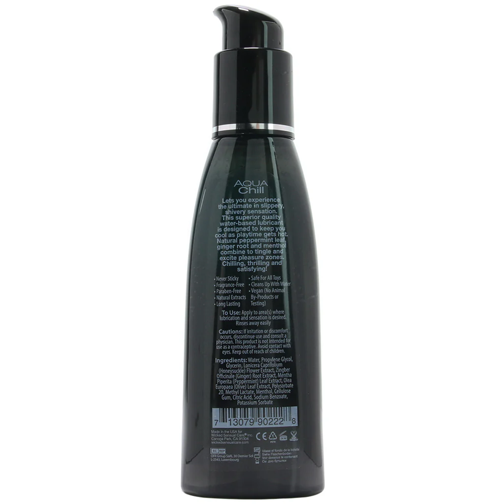 Aqua Chill Cooling Water Based Lube in 4oz/120ml - Image 2