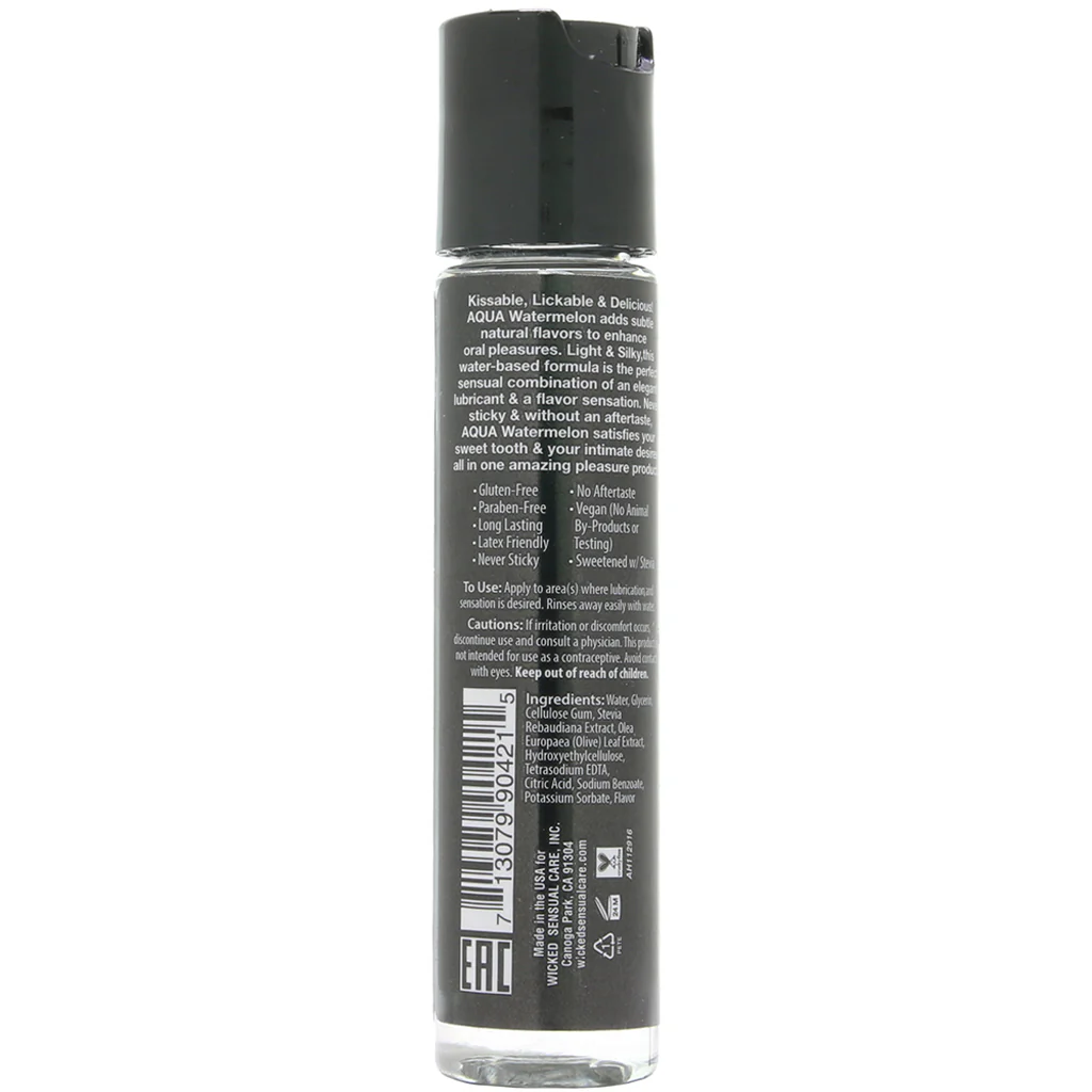 Aqua Flavored Lube 1oz/30ml in Watermelon - Image 2