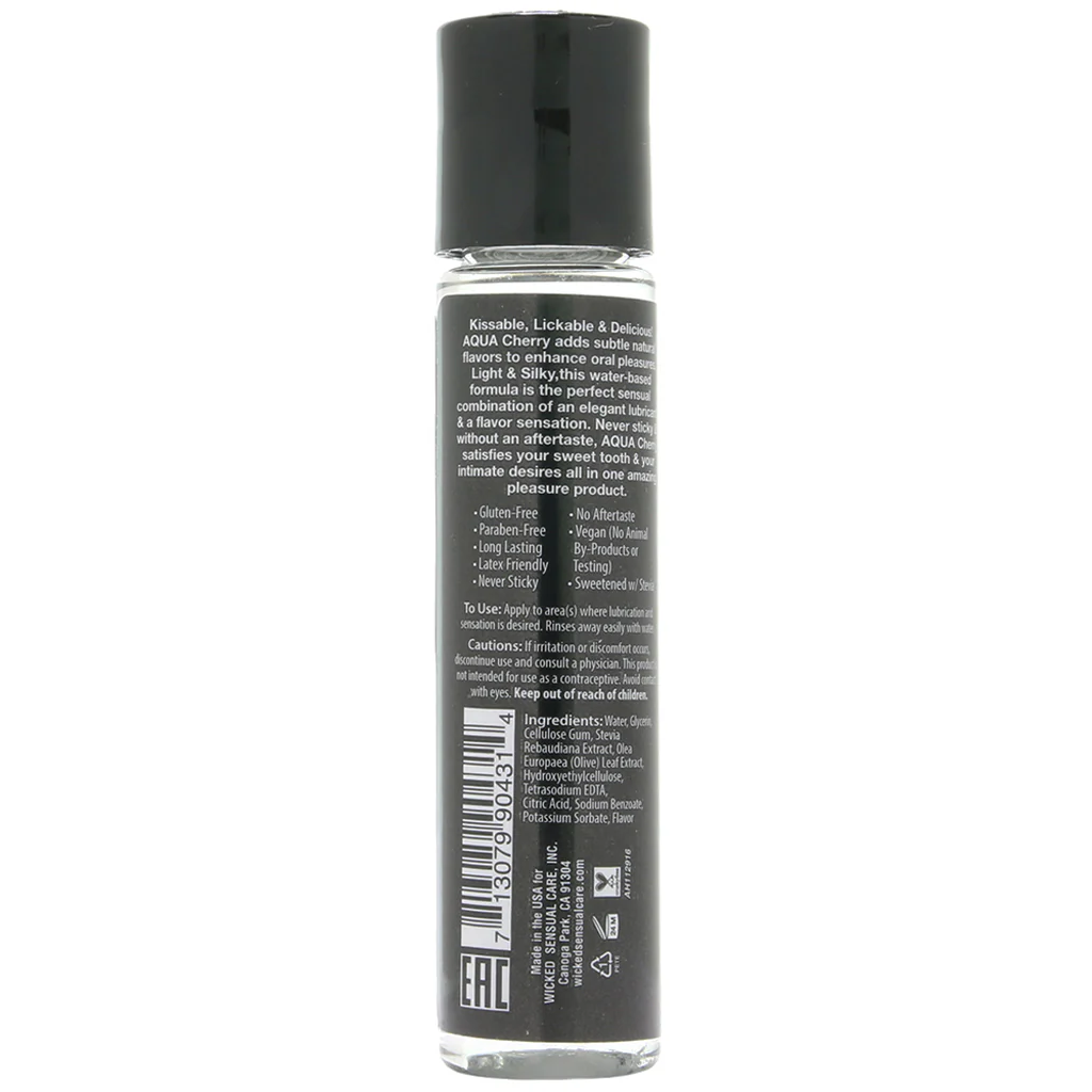 Aqua Flavored Lube 1oz/30ml in Cherry - Image 2