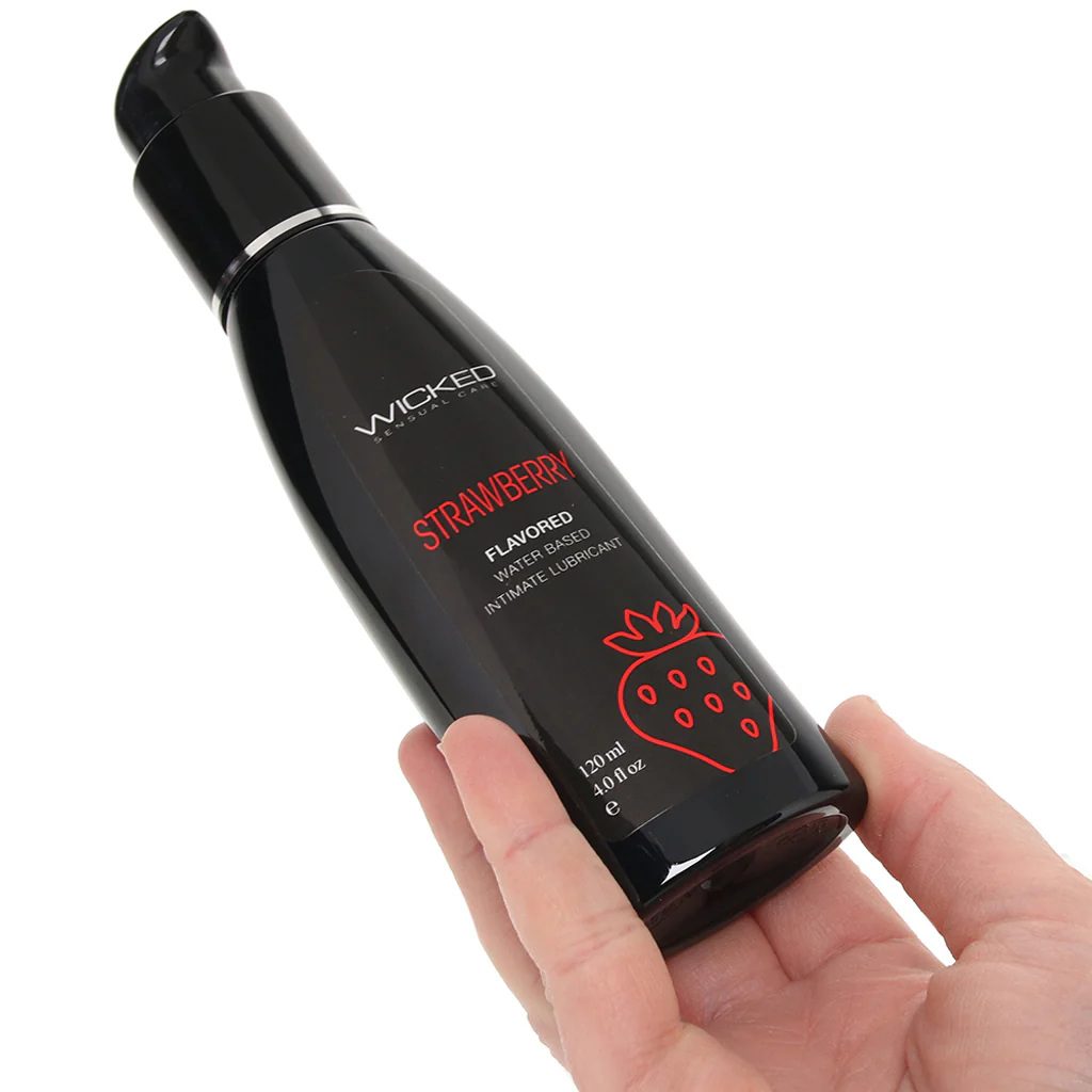 Aqua Flavored Lube 4oz/120ml in Strawberry - Image 4