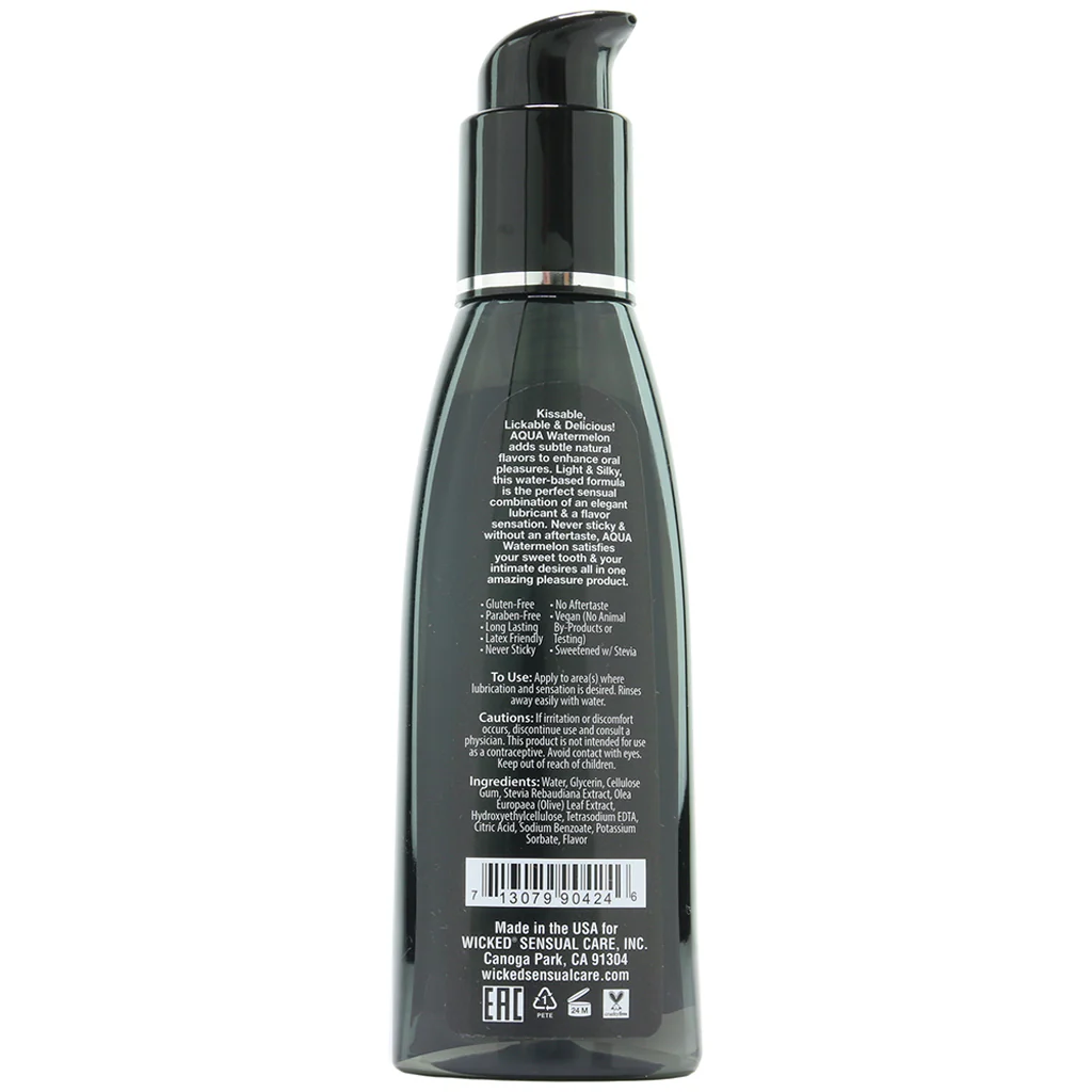 Aqua Flavored Lube 4oz/120ml in Watermelon - Image 2