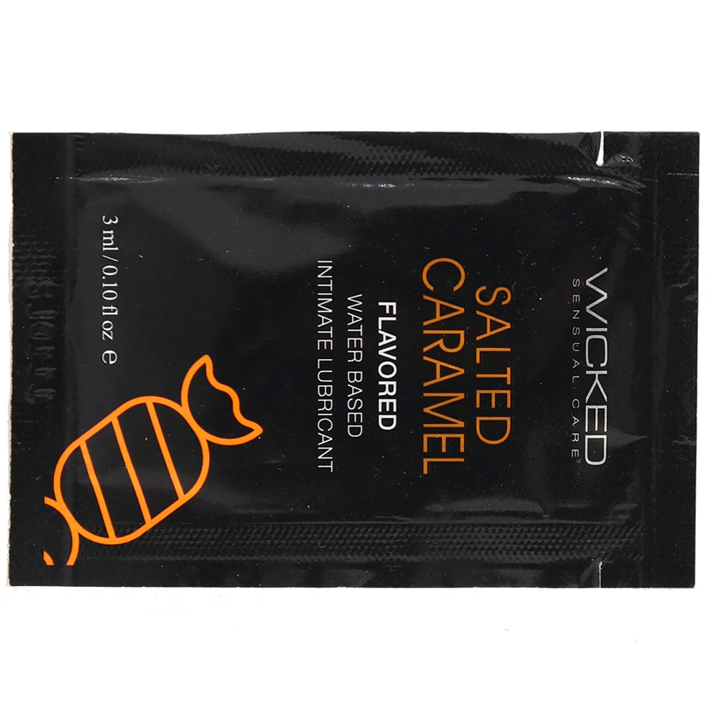 Aqua Flavored Lube .10oz/3ml in Salted Caramel - Image 5