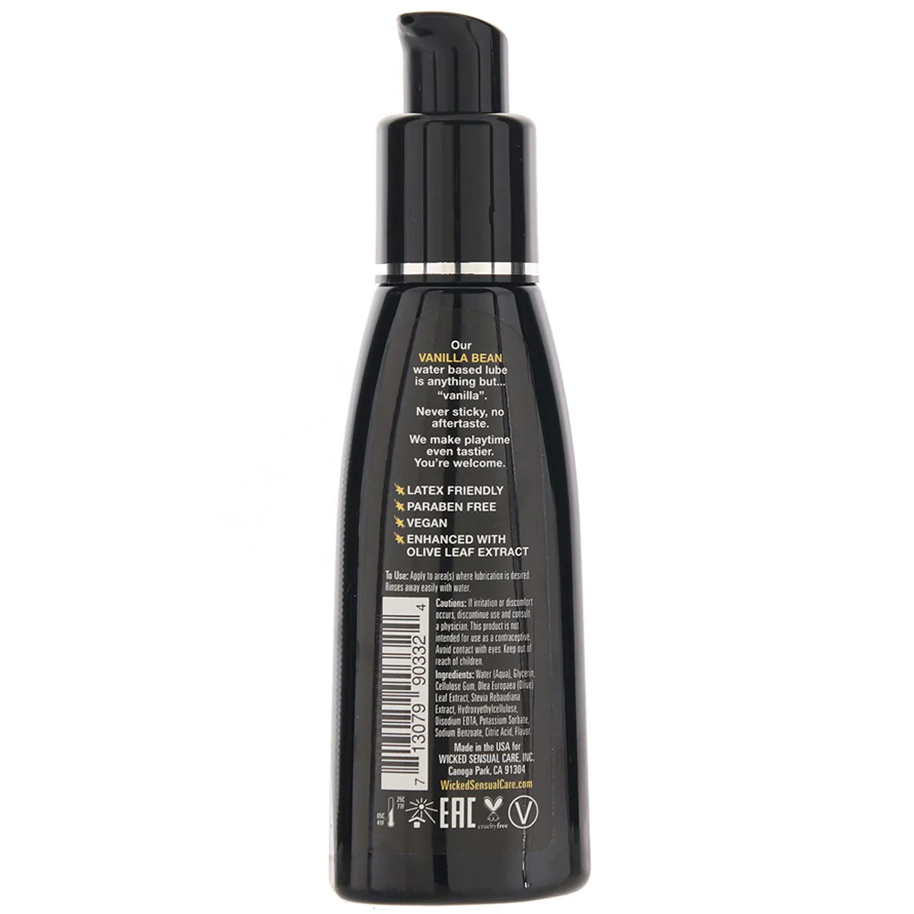Aqua Flavored Lube 2oz/60ml in Vanilla Bean - Image 6