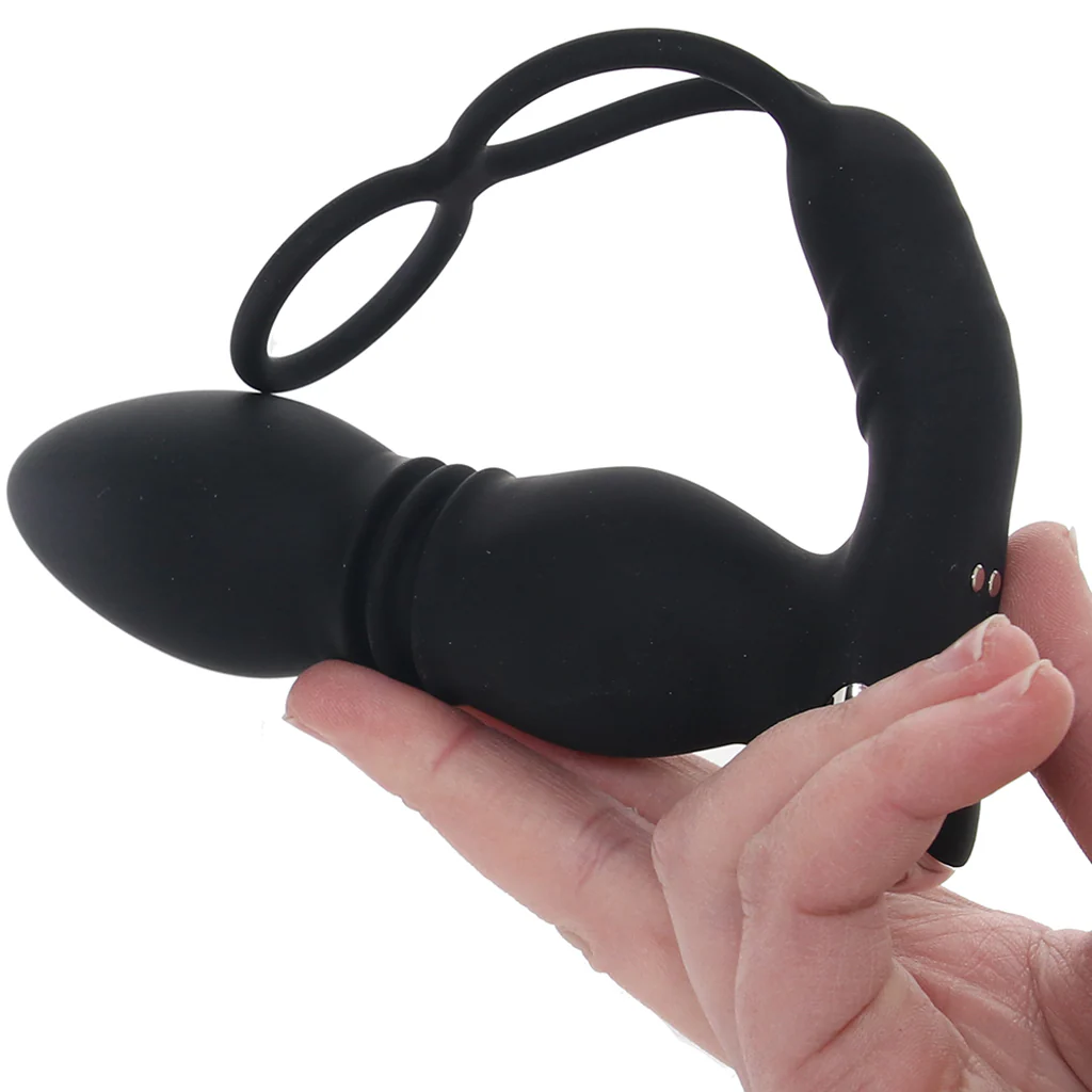 Ass-Sation Thrusting Power Plug with Dual Ring in Black - Image 4