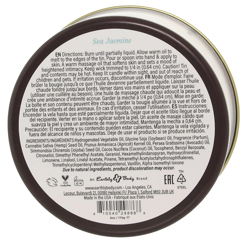 At Night Massage Candle 6oz/170g in Sea Jasmine - Image 6