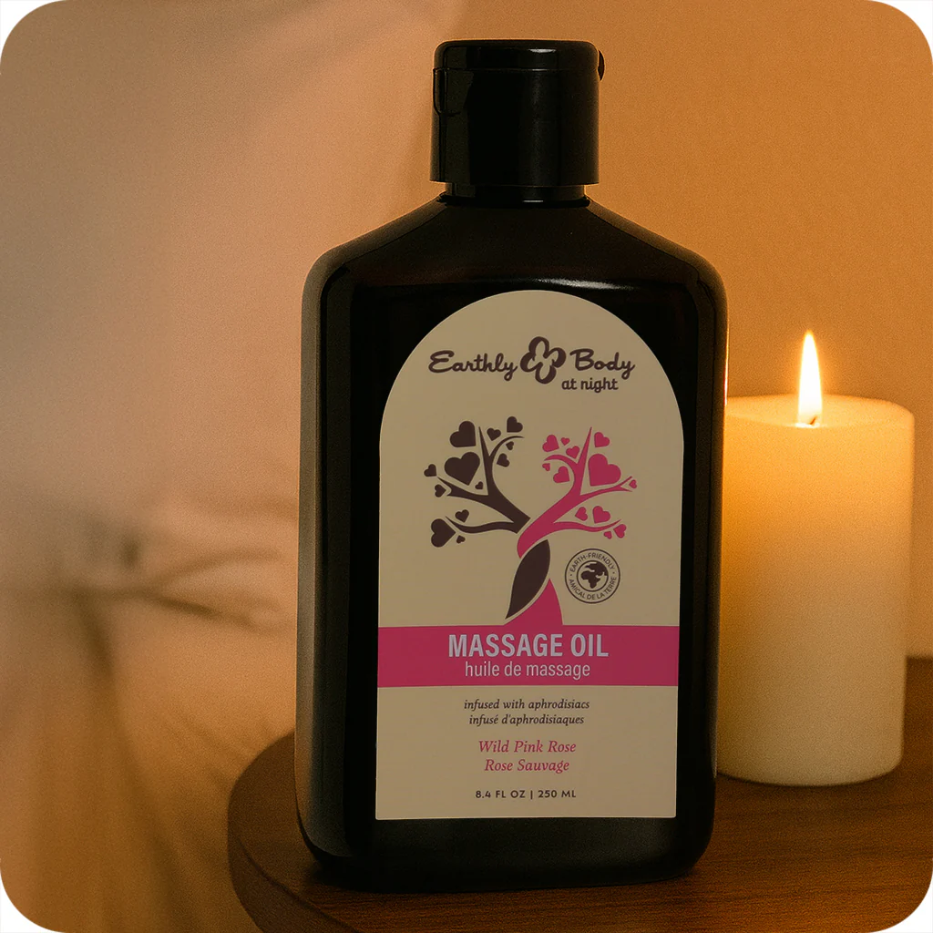 At Night Massage Oil 8.4oz/250ml in Wild Pink Rose - Image 3