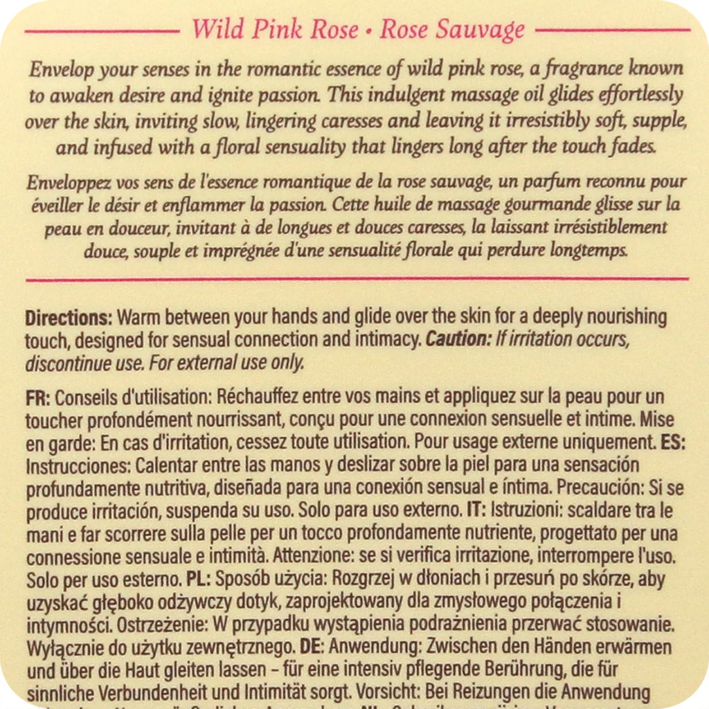At Night Massage Oil 8.4oz/250ml in Wild Pink Rose - Image 7