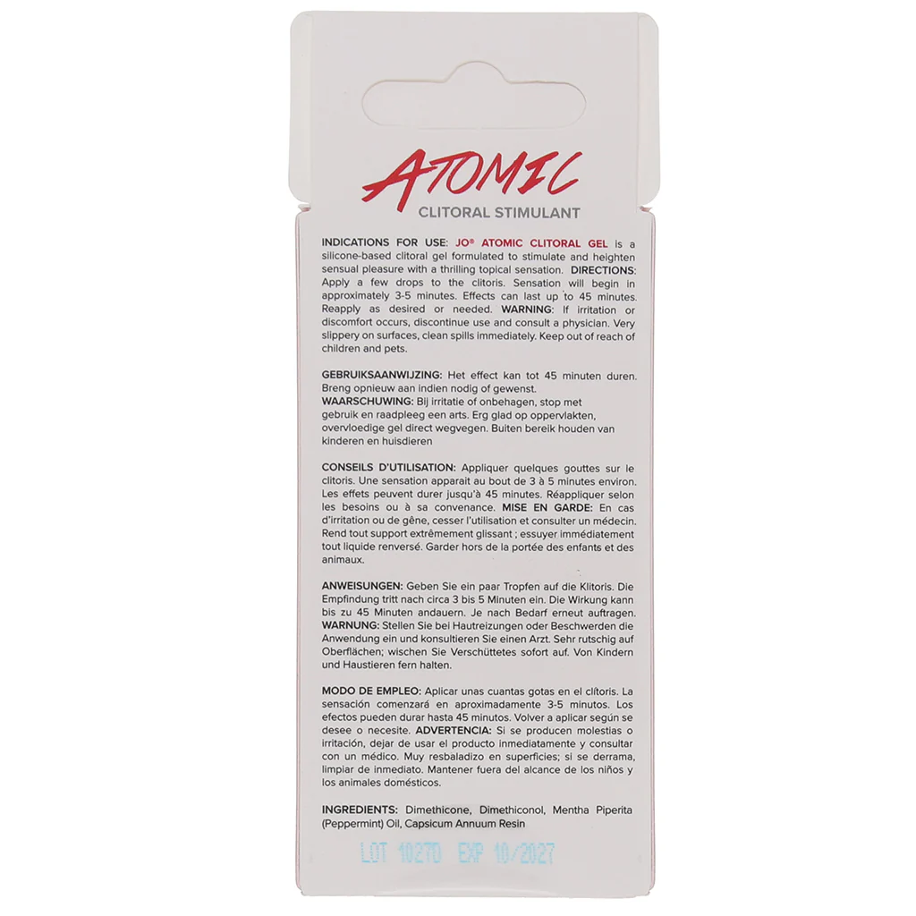 Atomic Clitoral Stimulant Gel in .34oz/10ml - Image 3