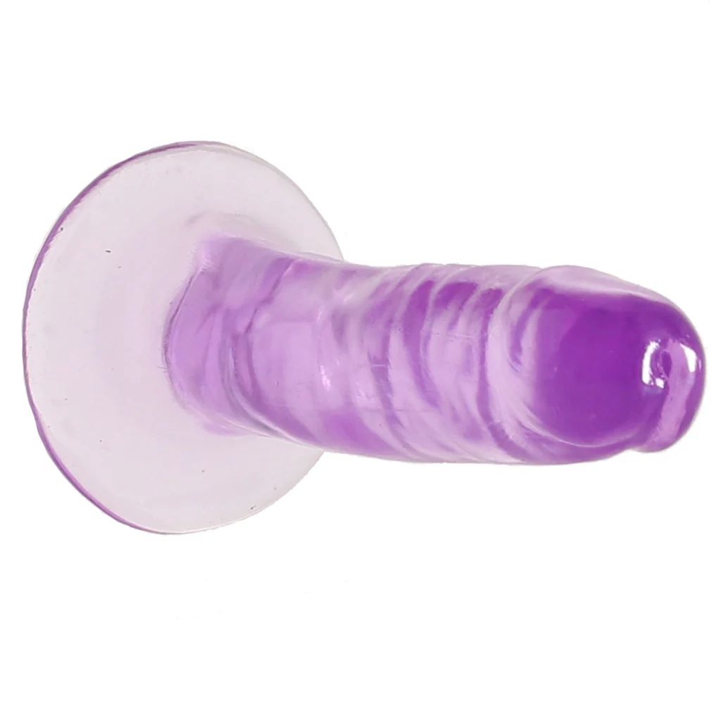 B Yours Plus Hard n’ Happy 5 Inch Jelly Dildo in Purple - Image 2
