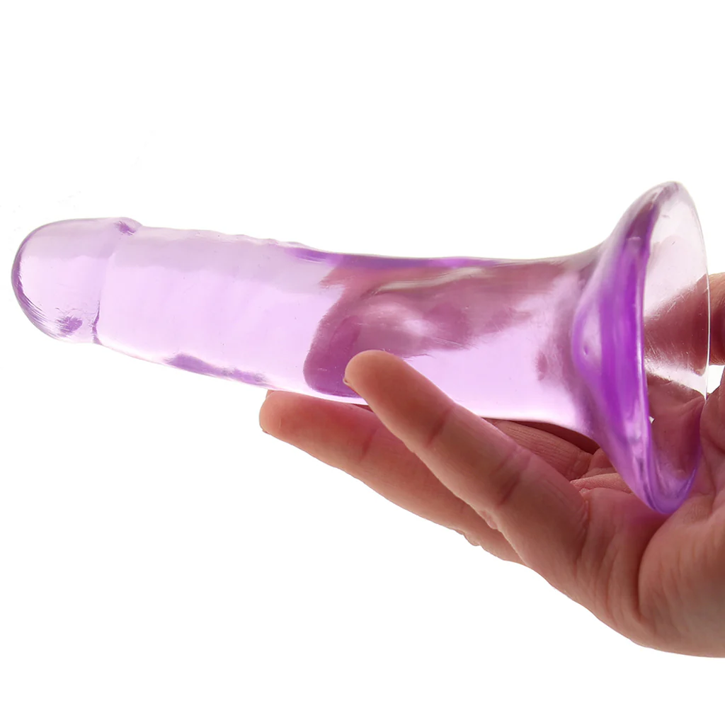 B Yours Plus Hard n’ Happy 5 Inch Jelly Dildo in Purple - Image 4