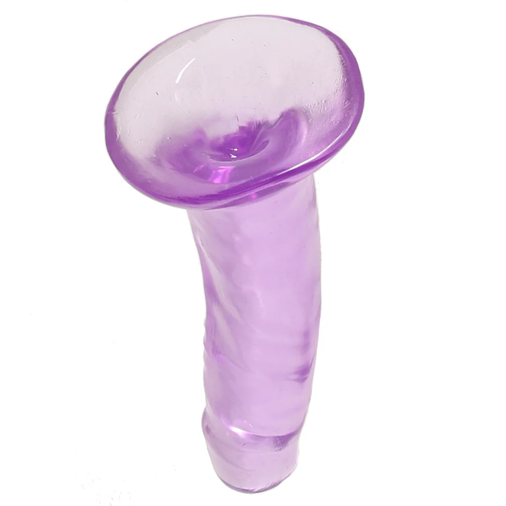 B Yours Plus Hard n’ Happy 5 Inch Jelly Dildo in Purple - Image 5