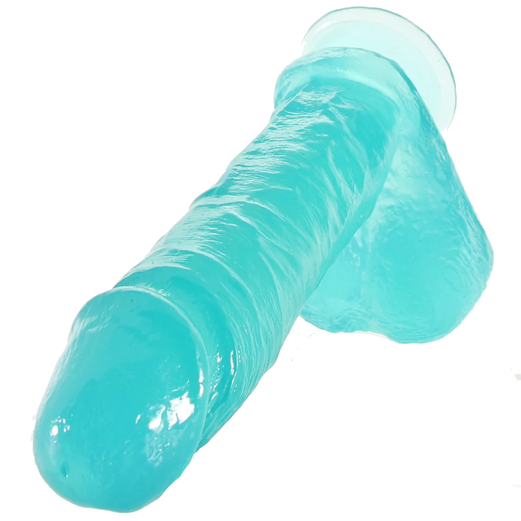 B Yours Plus Mount n’ Moan 9 Inch Ballsy Dildo in Teal - Image 2