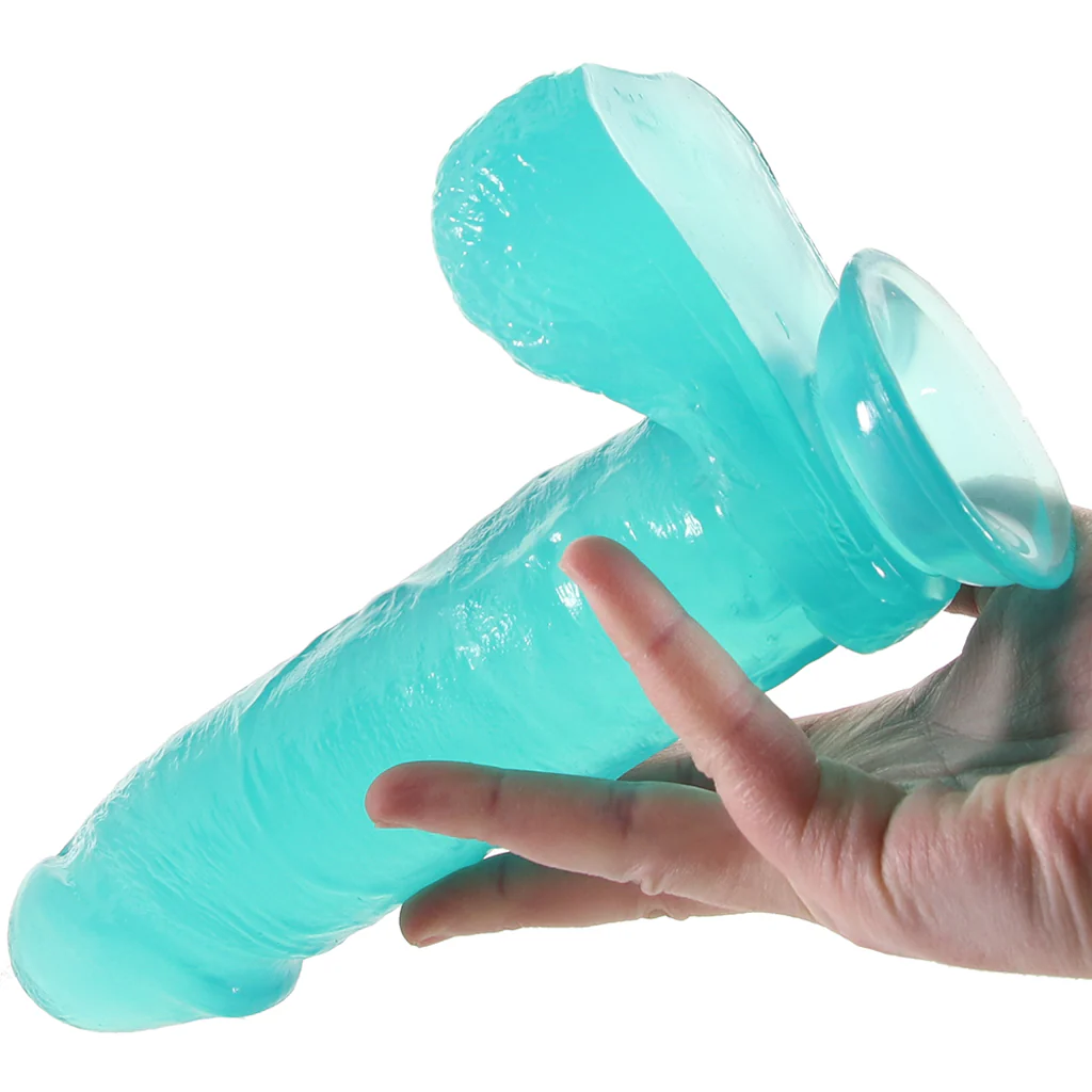 B Yours Plus Mount n’ Moan 9 Inch Ballsy Dildo in Teal - Image 4